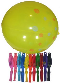 100 adet ( 1 paket ) desenli deiik renklerde punch balon