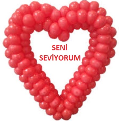 Ankara Aya seni seviyorum yazl kalp farkl hediye